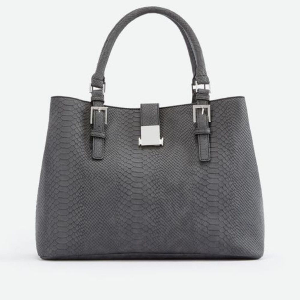 Just fab dark grey satchel